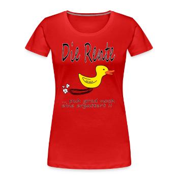 rEnte 2022 - Frauen Premium Bio T-Shirt - Rot - Vorne - Mia (176cm)
