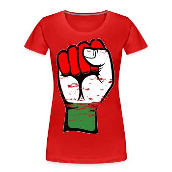 Ungarn Flagge Faust used - Frauen Premium Bio T-Shirt - Rot - Vorne - Mia (176cm)