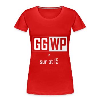 GGWP - SUR UM 15 - Frauen Premium Bio T-Shirt - Rot - Vorne - Mia (176cm)