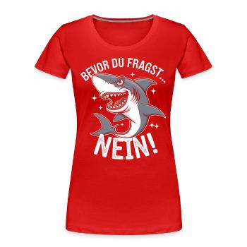 Requin Requin Requins Requin - T-shirt bio Premium Femme - rouge - Devant - Mia (176cm)