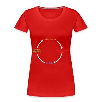 Smart Money->Institutionen-> - Frauen Premium Bio T-Shirt - Rot - Vorne - Mia (176cm)