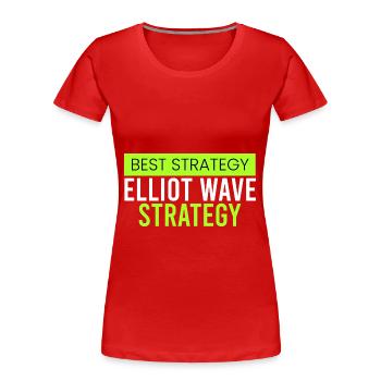 Stratégie Elliot Wave - T-shirt bio Premium Femme - rouge - Devant - Mia (176cm)