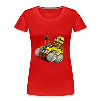 Jacques The French Postman - Women's Premium Organic T-Shirt - red - Front - Mia (176cm)