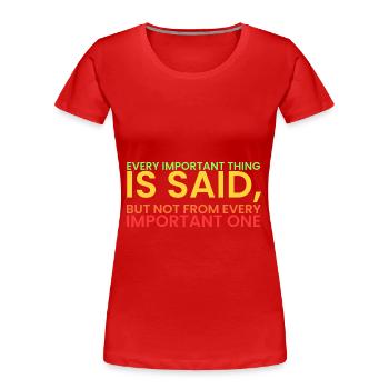 Die Legende regiert!! Sigma rule! - Frauen Premium Bio T-Shirt - Rot - Vorne - Mia (176cm)