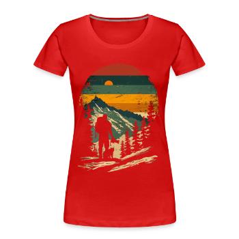 Photographie Nature Photographie Appareil photo reflex - T-shirt bio Premium Femme - rouge - Devant - Mia (176cm)