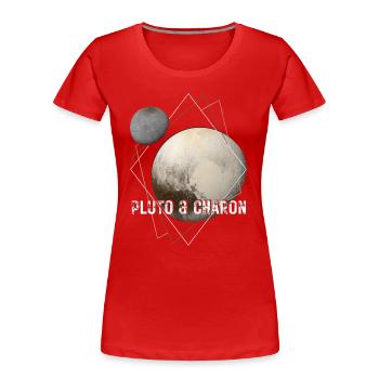 Pluto and Charon - Women's Premium Organic T-Shirt - red - Front - Mia (176cm)