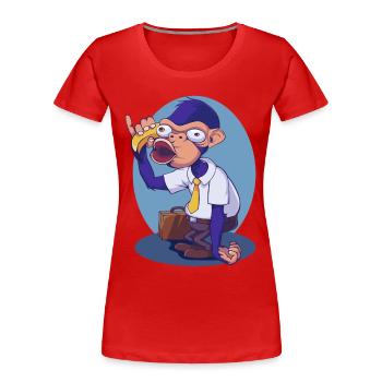 Monkey Business - Frauen Premium Bio T-Shirt - Rot - Vorne - Mia (176cm)