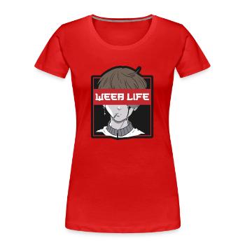 Anime Fan Present Japanese Cartoon Cosplay - Women's Premium Organic T-Shirt - red - Front - Mia (176cm)