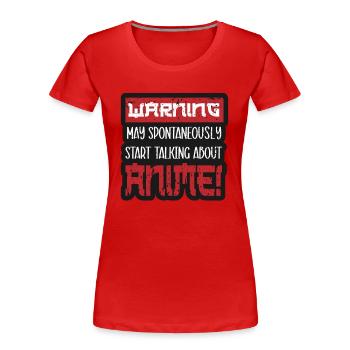 Anime Fan Present Japanese Cartoon Cosplay - Women's Premium Organic T-Shirt - red - Front - Mia (176cm)