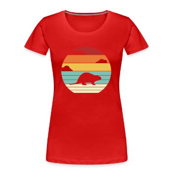 Sumpfbiber Biber Biberratte Biberliebhaber Nutria - Frauen Premium Bio T-Shirt - Rot - Vorne - Mia (176cm)