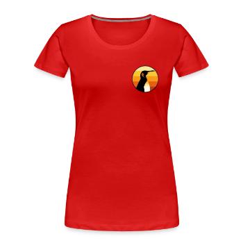 Penguin Logo Emblem Kaiserpinguin Seevogel Pinguin - Frauen Premium Bio T-Shirt - Rot - Vorne - Mia (176cm)