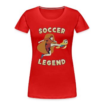 Soccer Legend Joueur de football Professionnel - T-shirt bio Premium Femme - rouge - Devant - Mia (176cm)