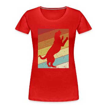 Vierbeiner Wauwau Rüde Hundebesitzer Hund - Frauen Premium Bio T-Shirt - Rot - Vorne - Mia (176cm)