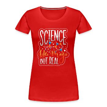Chemistry Science Physics Research - Women's Premium Organic T-Shirt - red - Front - Mia (176cm)