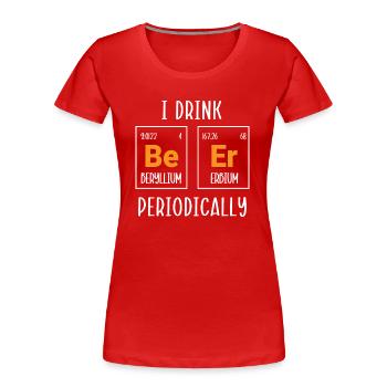 Chemistry Science Physics Research Nerd Humor - Women's Premium Organic T-Shirt - red - Front - Mia (176cm)