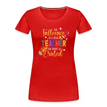 Les enseignants présentent le cours de formation des enseignants école d’enseignants - T-shirt bio Premium Femme - rouge - Devant - Mia (176cm)