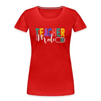 Les enseignants présentent le cours de formation des enseignants école d’enseignants - T-shirt bio Premium Femme - rouge - Devant - Mia (176cm)