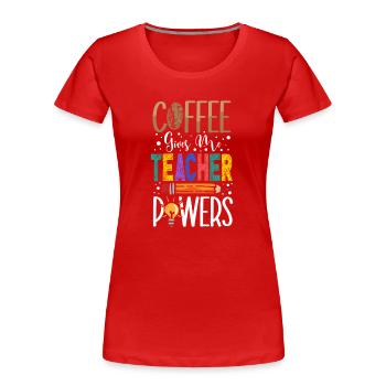Les enseignants présentent le cours de formation des enseignants école d’enseignants - T-shirt bio Premium Femme - rouge - Devant - Mia (176cm)