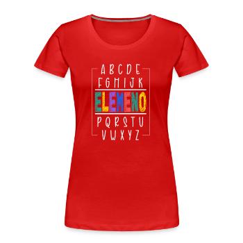 Les enseignants présentent le cours de formation des enseignants école d’enseignants - T-shirt bio Premium Femme - rouge - Devant - Mia (176cm)