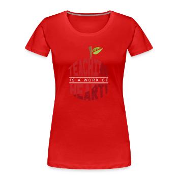 Les enseignants présentent le cours de formation des enseignants école d’enseignants - T-shirt bio Premium Femme - rouge - Devant - Mia (176cm)