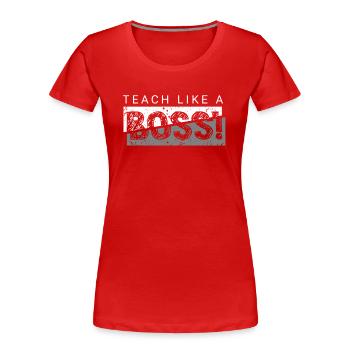 Les enseignants présentent le cours de formation des enseignants école d’enseignants - T-shirt bio Premium Femme - rouge - Devant - Mia (176cm)