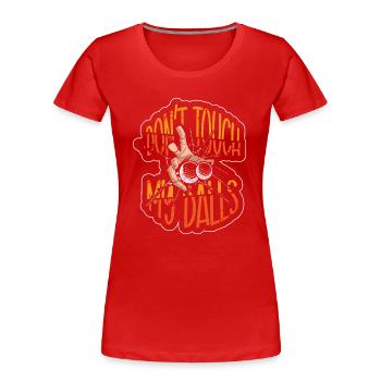 Golf Golfeur Présent Golf Player Golf Club Golf Ball - T-shirt bio Premium Femme - rouge - Devant - Mia (176cm)