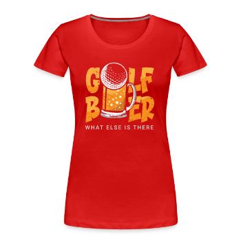 Golf Golfeur Présent Golf Player Golf Club Golf Ball - T-shirt bio Premium Femme - rouge - Devant - Mia (176cm)