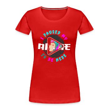 Anime Fan Present Japanese Cartoon Cosplay - Women's Premium Organic T-Shirt - red - Front - Mia (176cm)