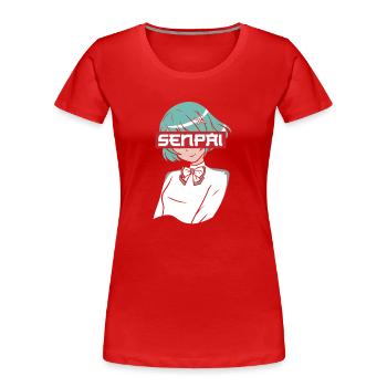 Anime Fan Present Japanese Cartoon Cosplay - Women's Premium Organic T-Shirt - red - Front - Mia (176cm)