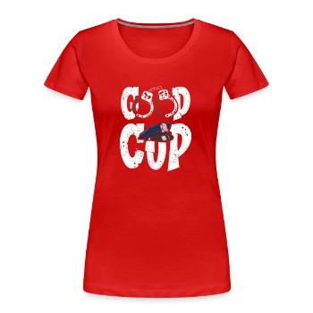 Policeman Present Police Law Enforcement Officer - Women's Premium Organic T-Shirt - red - Front - Mia (176cm)