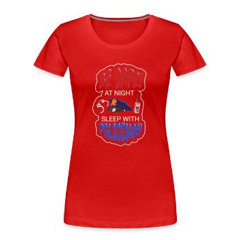 Policeman Present Police Law Enforcement Officer - Women's Premium Organic T-Shirt - red - Front - Mia (176cm)
