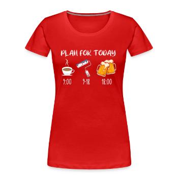 Painter Varnisher Present Painter Painting Brush - Women's Premium Organic T-Shirt - red - Front - Mia (176cm)