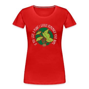 Gärtner Present Hobbygärtner Garten Pflanzen Wiese - Frauen Premium Bio T-Shirt - Rot - Vorne - Mia (176cm)