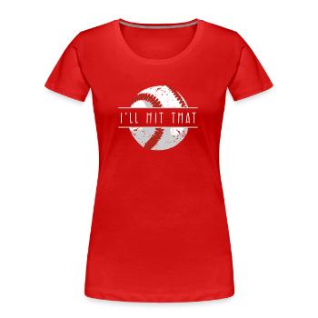 Baseball présent home run joueur de baseball athlète - T-shirt bio Premium Femme - rouge - Devant - Mia (176cm)