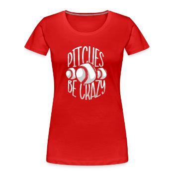 Baseball présent home run joueur de baseball athlète - T-shirt bio Premium Femme - rouge - Devant - Mia (176cm)