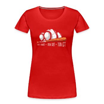 Baseball présent home run joueur de baseball athlète - T-shirt bio Premium Femme - rouge - Devant - Mia (176cm)
