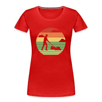 Retro allotment garden allotment garden horticulture - Women's Premium Organic T-Shirt - red - Front - Mia (176cm)