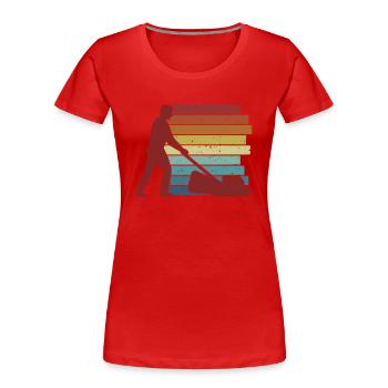 Retro horticulture allotment garden allotment garden - Women's Premium Organic T-Shirt - red - Front - Mia (176cm)