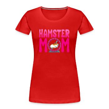 Hamster Maman Hamster Européen Hamster doré Hamster nain - T-shirt bio Premium Femme - rouge - Devant - Mia (176cm)