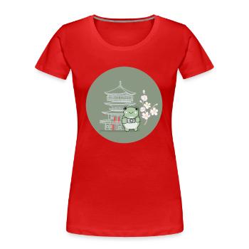 Kaulquappe Laubfrosch Kröte Froschzüchter Frosch - Frauen Premium Bio T-Shirt - Rot - Vorne - Mia (176cm)