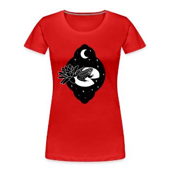 Kröte Kaulquappe Laubfrosch Froschzüchter Frosch - Frauen Premium Bio T-Shirt - Rot - Vorne - Mia (176cm)