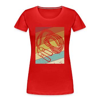Vitesse de saut rétro saut saut professionnel - T-shirt bio Premium Femme - rouge - Devant - Mia (176cm)