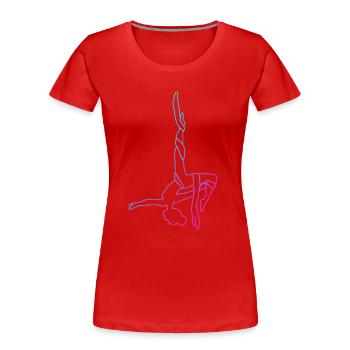 Aerial Yoga Luftakrobat Gymnastik Tänzer Aerial - Frauen Premium Bio T-Shirt - Rot - Vorne - Mia (176cm)