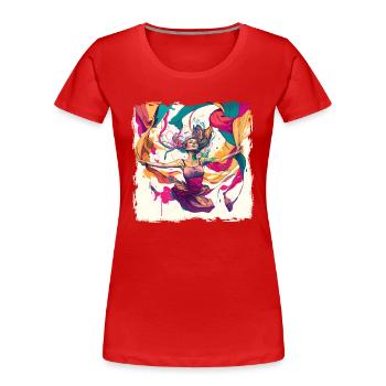 Luftakrobat Gymnastik Aerial Yoga Tänzer Aerial - Frauen Premium Bio T-Shirt - Rot - Vorne - Mia (176cm)
