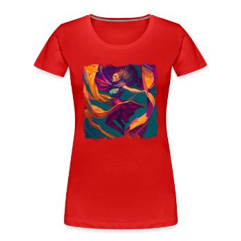 Gymnastik Aerial Yoga Luftakrobatin Tänzerin Aerial - Frauen Premium Bio T-Shirt - Rot - Vorne - Mia (176cm)