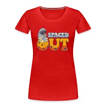 Spaced Out Raumschiff Taikonaut Kosmonaut - Frauen Premium Bio T-Shirt - Rot - Vorne - Mia (176cm)