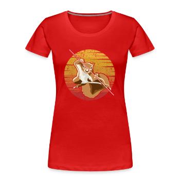 Écureuil renard Écureuil Écureuil Écureuil Écureuil - T-shirt bio Premium Femme - rouge - Devant - Mia (176cm)