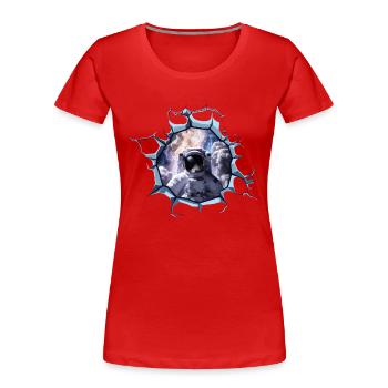 Taikonaut Kosmonaut Raumschiff Raumfahrer - Frauen Premium Bio T-Shirt - Rot - Vorne - Mia (176cm)