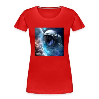 Raumschiff Taikonaut Kosmonaut Raumfahrer - Frauen Premium Bio T-Shirt - Rot - Vorne - Mia (176cm)