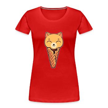 Cat Ice Chat Domestique Kitty Chaton - T-shirt bio Premium Femme - rouge - Devant - Mia (176cm)